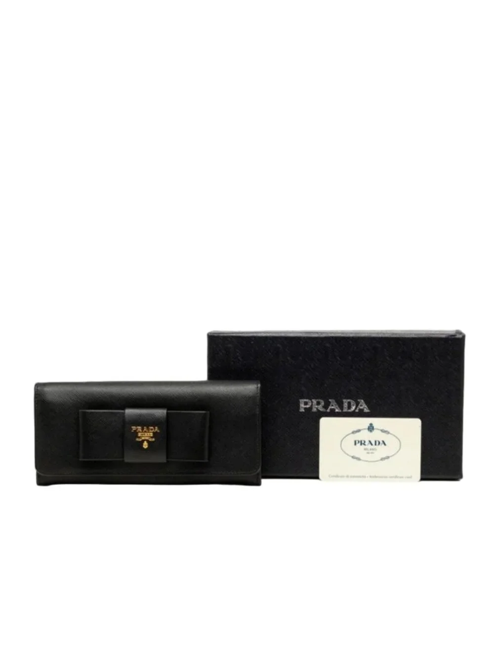 Prada Ribbon Wallet Black